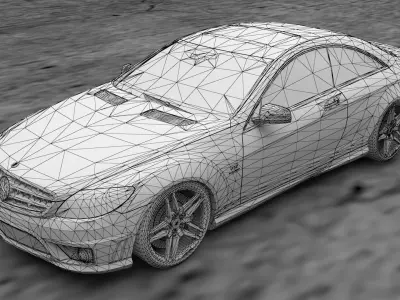 Mercedes cl65 Low-poly 3D model