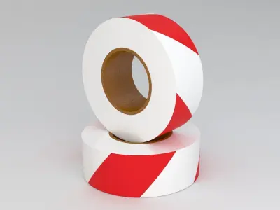 Red Barricade Tape 3D model