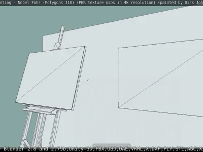 Oil Painting - Mist Foehr  Low-poly 3D model