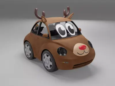Deer Car 3D Model  3D model