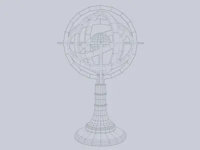 Armillary Low-poly 3D model