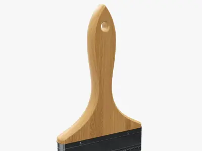 Wide painting brush 01 3D model