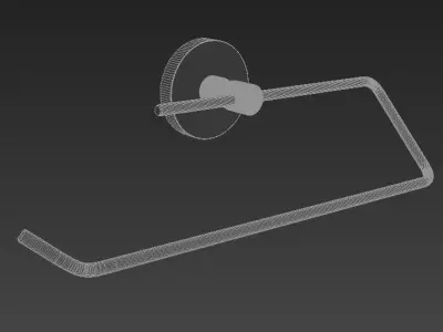 Rose Paper Towel Capless 3D model