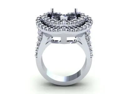 Heart Wedding Ring 368 3D print model