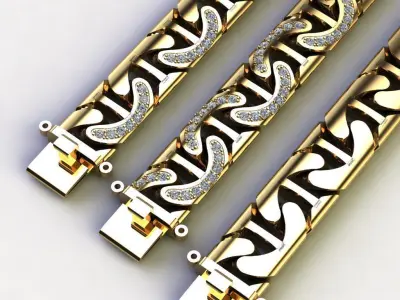 LUXURY chain bracelet necklace Just STL 3D model