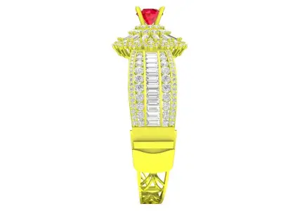 A7206 Hongkong Style Luxury Diamond Women Bangle 3D print model