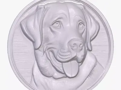 Labrador Retriever 4 basrelief for 3D printing 3D print model