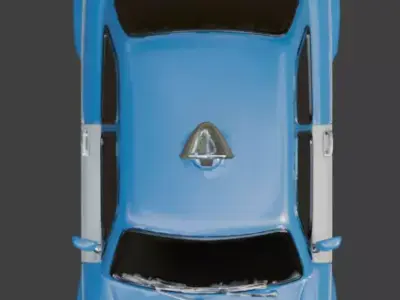 Cartoon Police Car 3D Model Low-poly 3D model