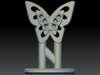 Earrings Butterfly 3D print model 3D model