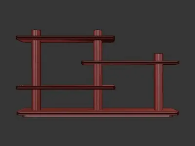 SCALA DOUBLE BOOKCASE Low-poly 3D model