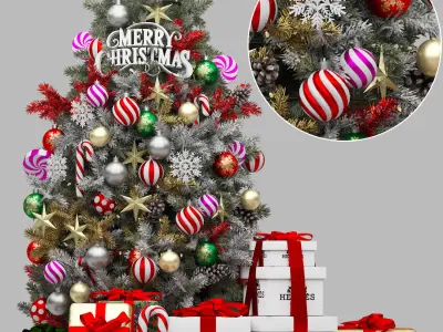 christmas tree 01 3D model