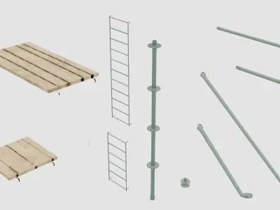 modular scaffolding 3D model