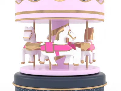 Carousel Music Box 3D model