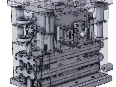 Three Ejector Mould 3D model