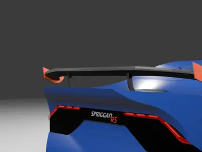 Carbon Spoiler  Low-poly 3D model