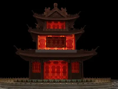 Chinese ancient house 3D model 30