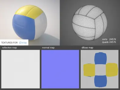 Volleyball ball 3D model order