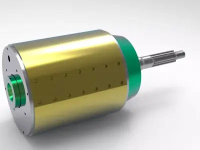 Marine Brushless DC motor 30 kw 3D model