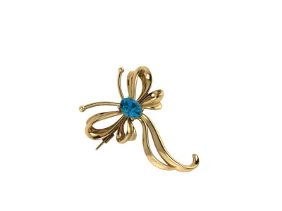 Ribbon Bowknot brooch and pendant 3D print model