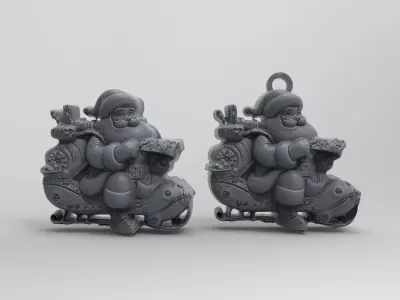 christmas sanda decor  3D print model