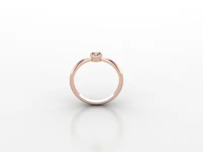 Solitaire Ring Version 1 SR24 3D model