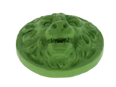 Lion Head 01 - 3D Printable  3D print model