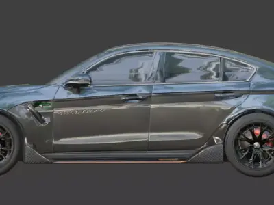 High-Performance Sports Sedan 3D Model Low-poly 3D model