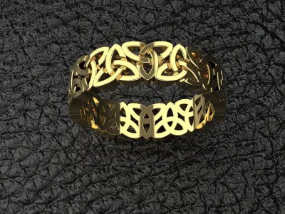 Celtic knot mens ring 20 mm 3D print model
