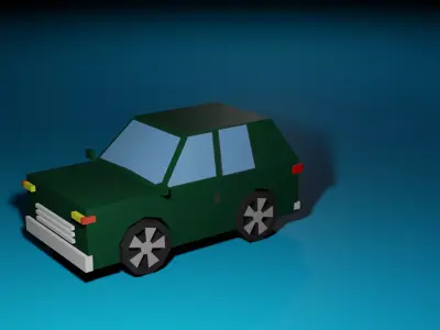 low poly car Low-poly 3D model by santhoshn