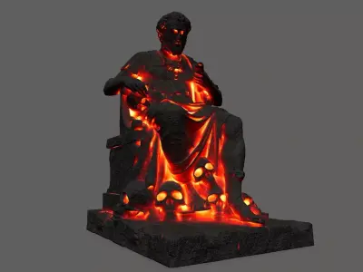 lava statue Low-poly 3D model