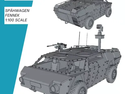 Spaehwagen Fennek der Bundeswehr 3D print model