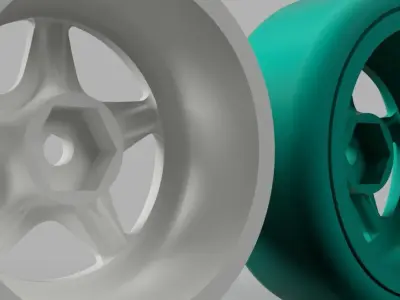 12MM HEX RC Wheels Leon Hardiritt Orden with and without tires 3D print model