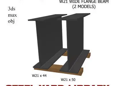 W21 Wide Flange Beam 3D model