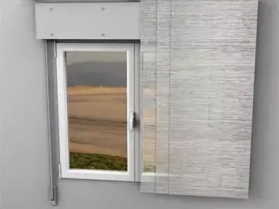 Window sliding with beach 3D model