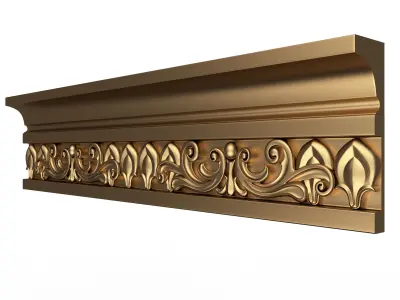 Cornice Decoration Molding 012 Low-poly 3D model