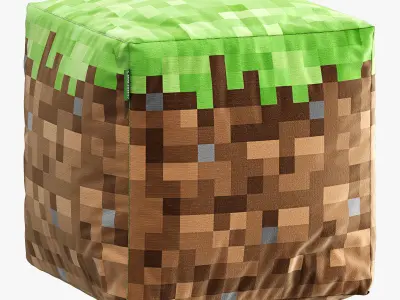minecraft ottoman set 002 3D model