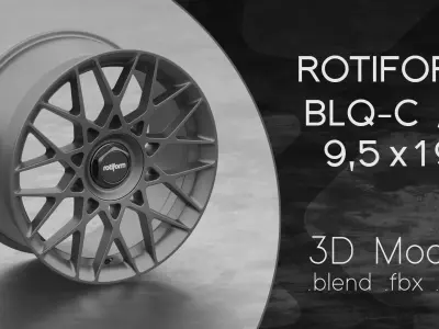 Rotiform BLQ-C Option 1 Wheel 3D Model 3D model