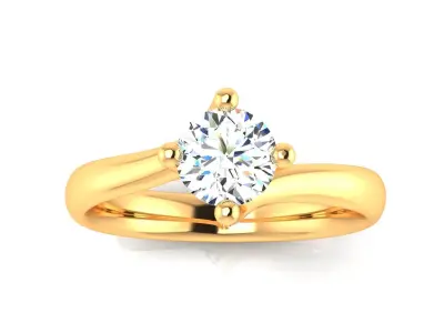 Ring M155 The luxury female ring with gems wedding 3D print model