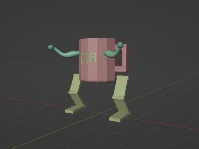 Mini Mog Robot Free low-poly 3D model