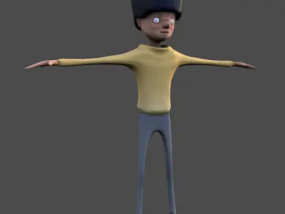 Low poly skater boy Free low-poly 3D model
