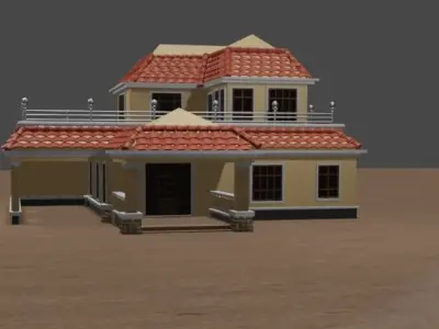 Modern house 3d model 3D model purchase
