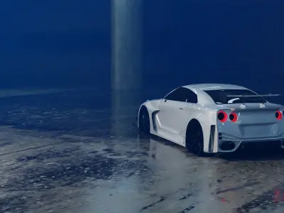 nissan r35 gtr liberty walk 3D model