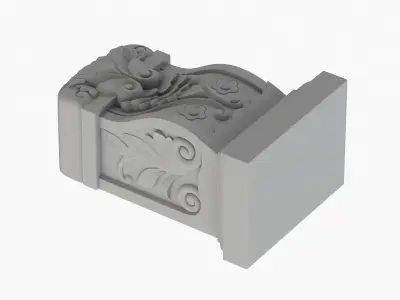 Scroll Corbel 14 3D model