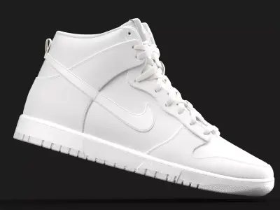NIKE - DUNK HIGH - WHITE 3D model