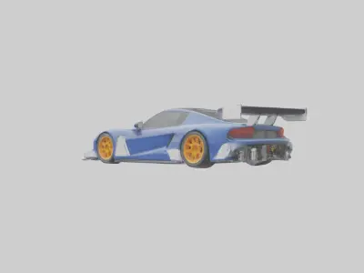 Track Car with Adjustable Suspension model 2 Low-poly 3D model