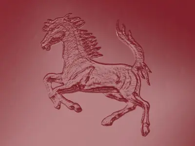 Ferarri embossed 3D logo Free 3D print model