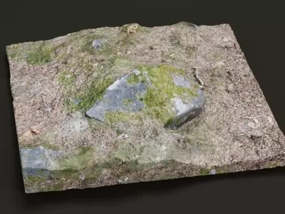 Rock V2 - Scanned Low-poly 3D model