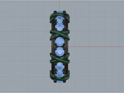 diamond ring 3D print model 58