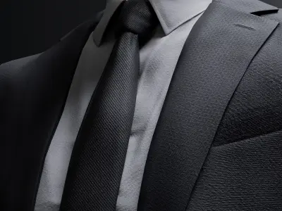 Two and Three-Piece Suit Rigged Low-poly 3D model