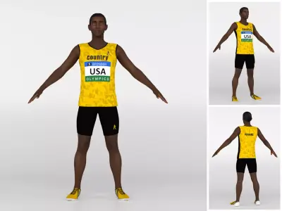 Athletic Runner 02 3D model
